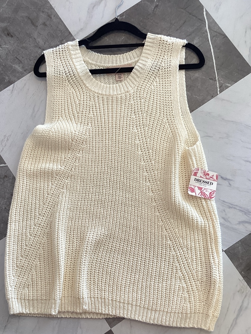 Philosophy Cream Knit Sleeveless Vest Top